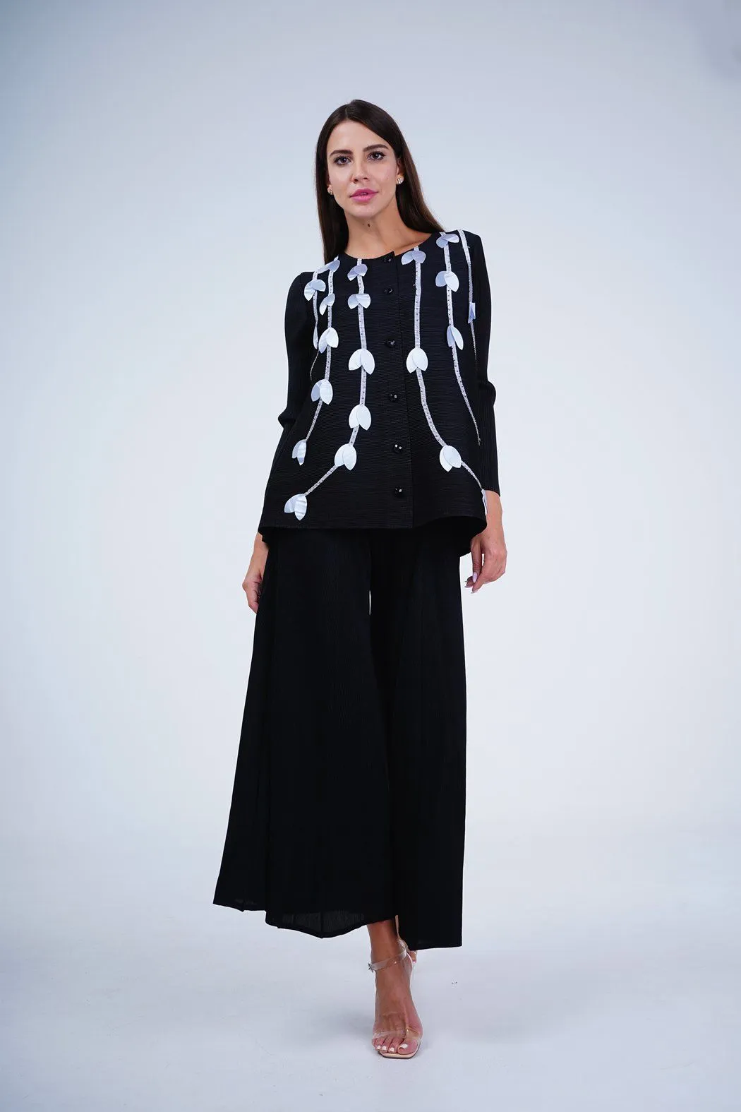 Afra Button-up Pleated Blouse