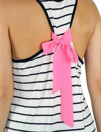 Anchor Neon Top With Back Bow