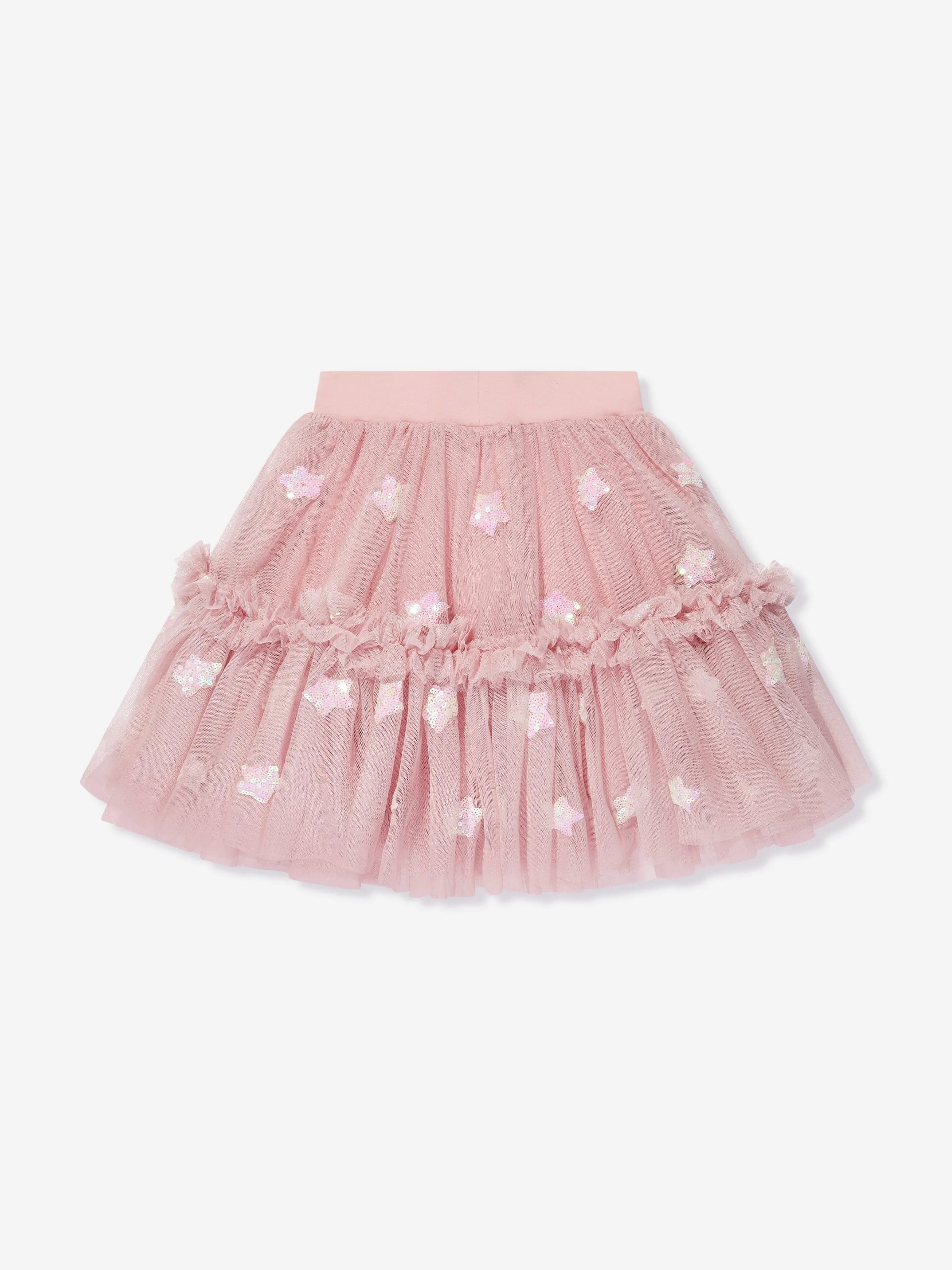 Angels Face Girls Shannon Sequin Star Skirt in Pink