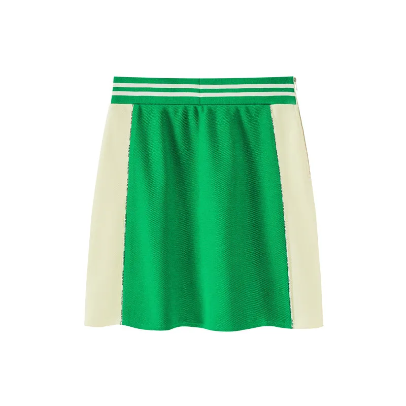 Chuu Fashion Two-Toned High Waist Skirt