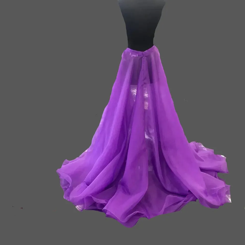 Custom Layered Chiffon Detachable Wedding Skirt All Sizes/Colors