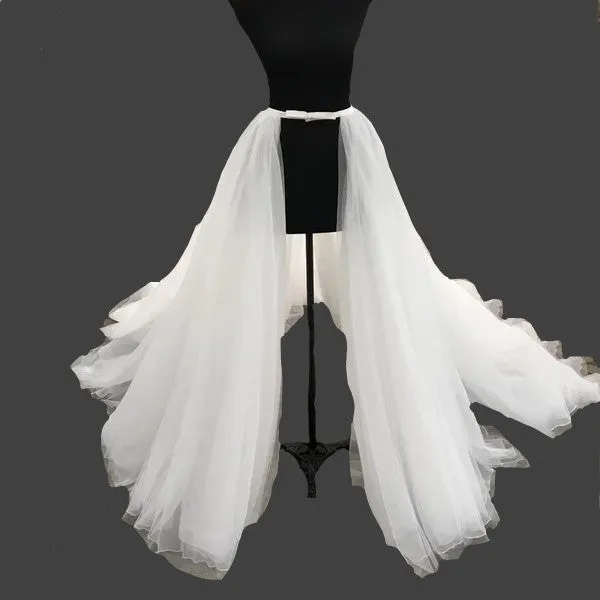 Custom Layered Chiffon Detachable Wedding Skirt All Sizes/Colors