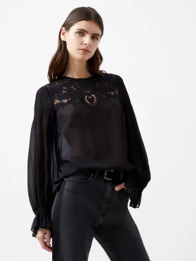 Emina Chiffon Lace Blouse