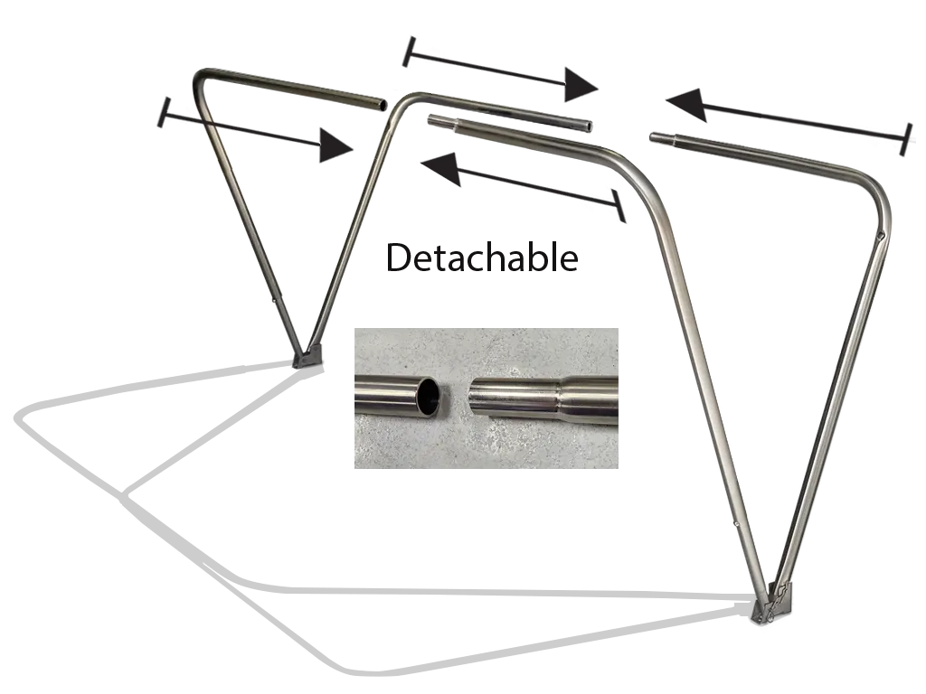 FORTEC4x4 - Factory OEM Replica Soft Top Bow Assembly, Stainless Steel for 76-86 Jeep CJ7