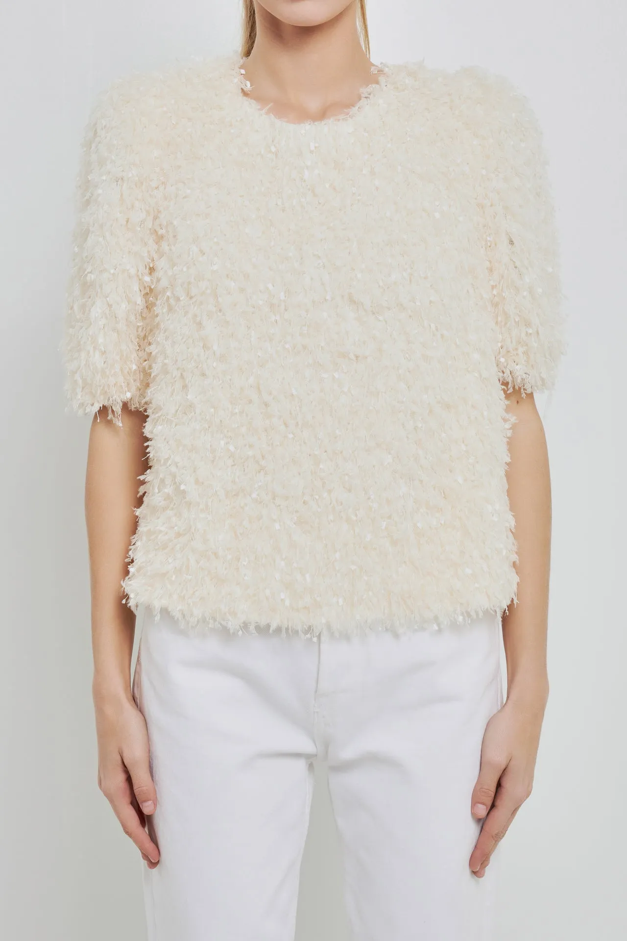 Fuzzy Feather Top