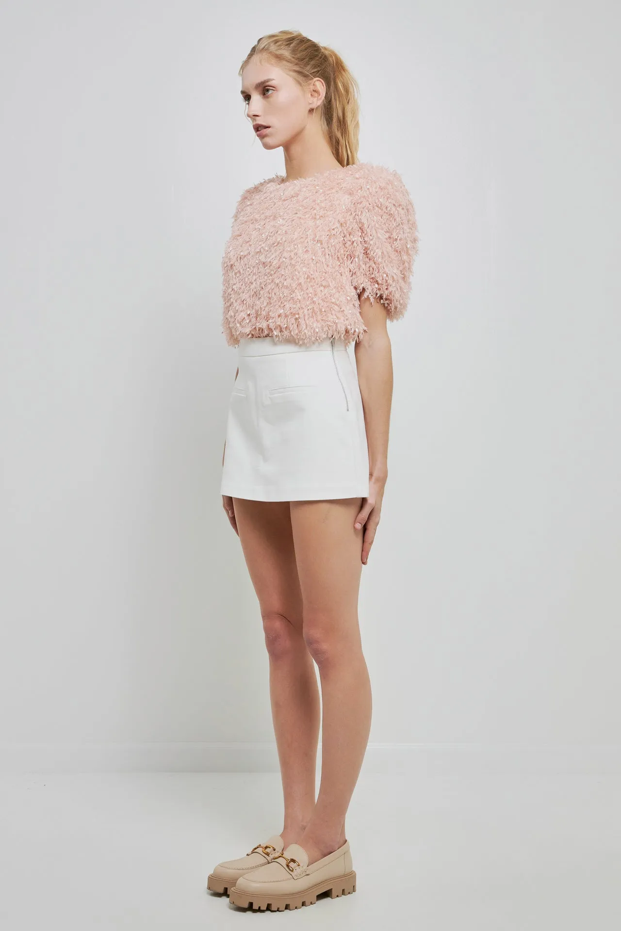 Fuzzy Feather Top