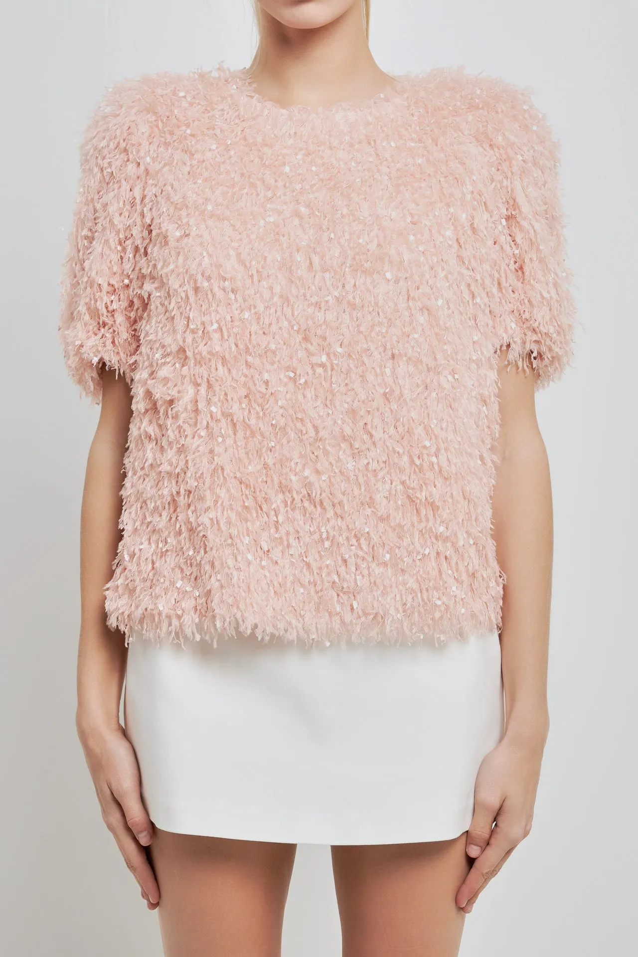 Fuzzy Feather Top