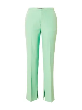 Gina Tricot Jane Regular Pleated Pants, Pastel Green