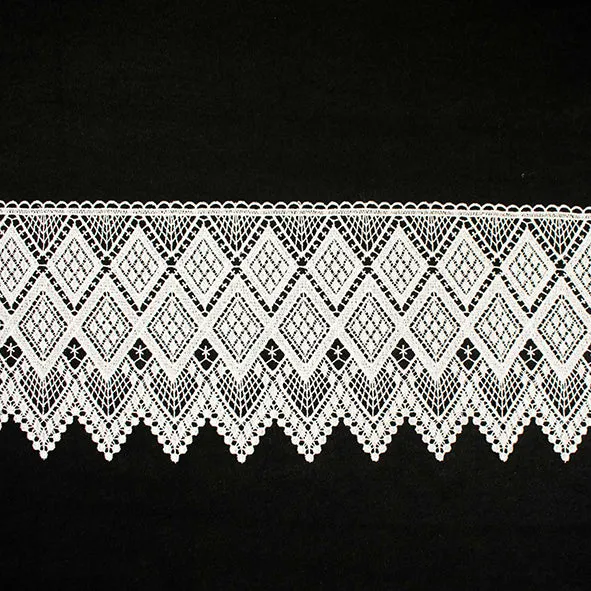 Guipure Macrame Lace Trim White 21cm