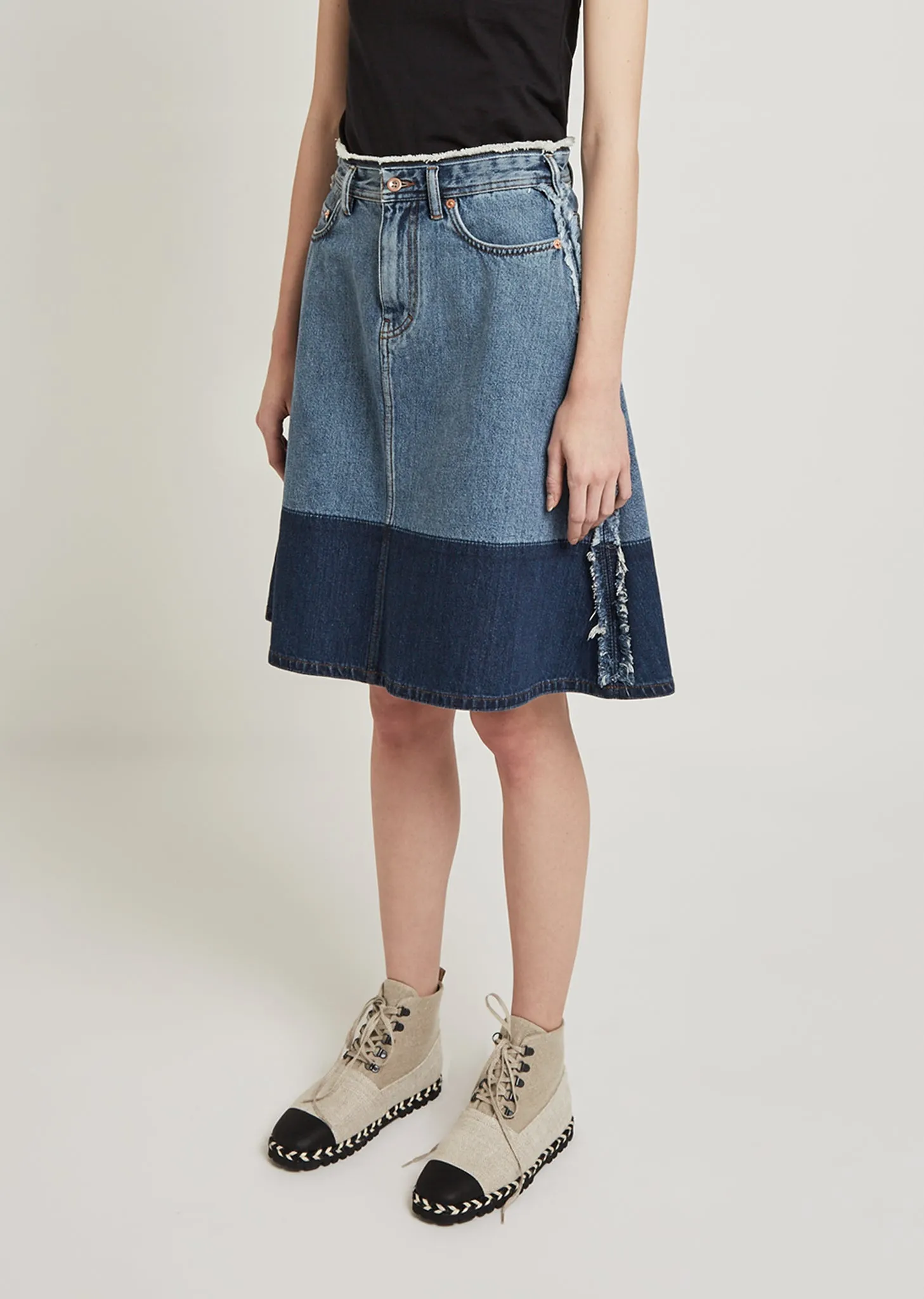 Halona Denim A-Line Skirt