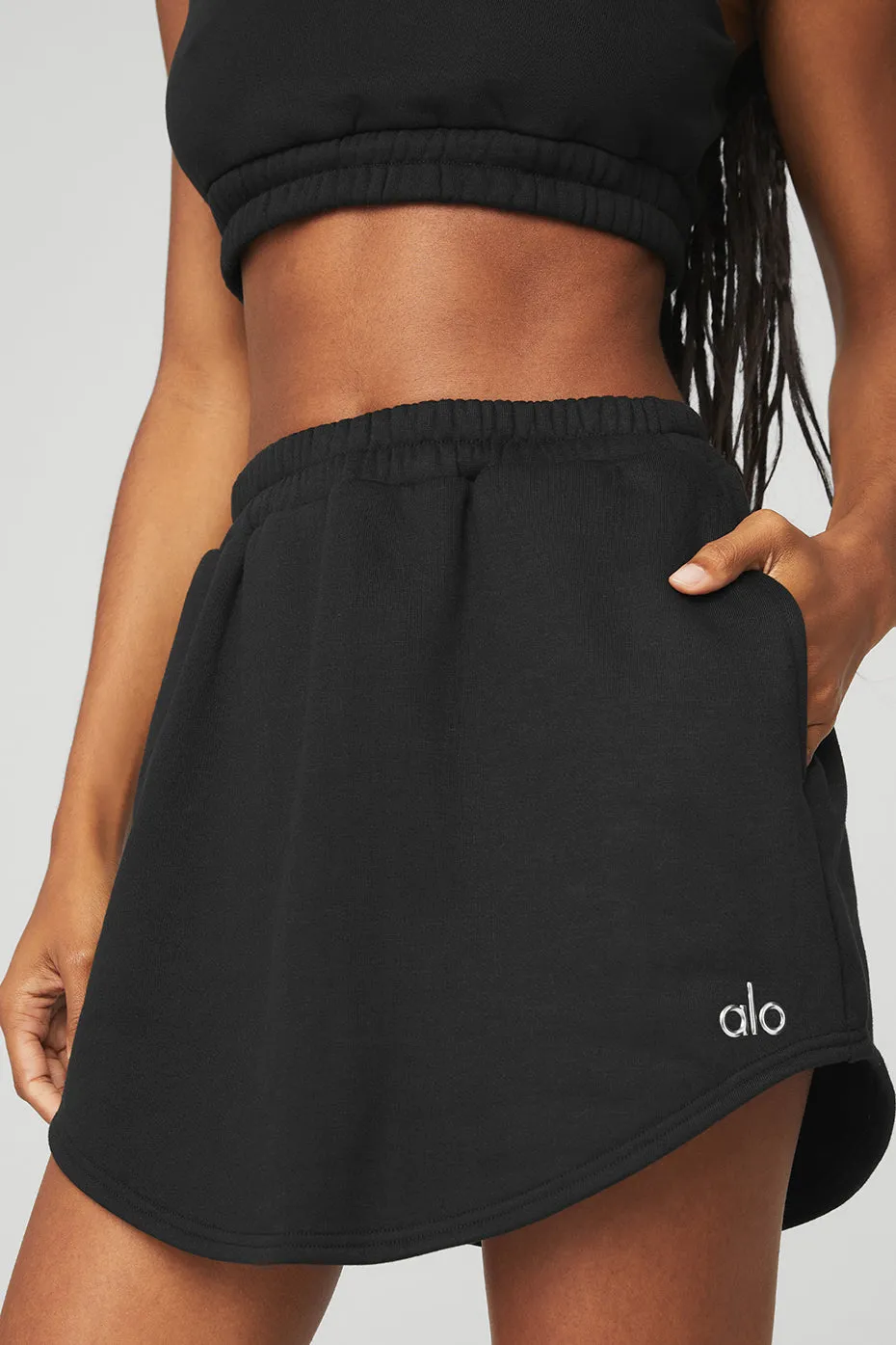 High-Waist Accolade Skirt - Black