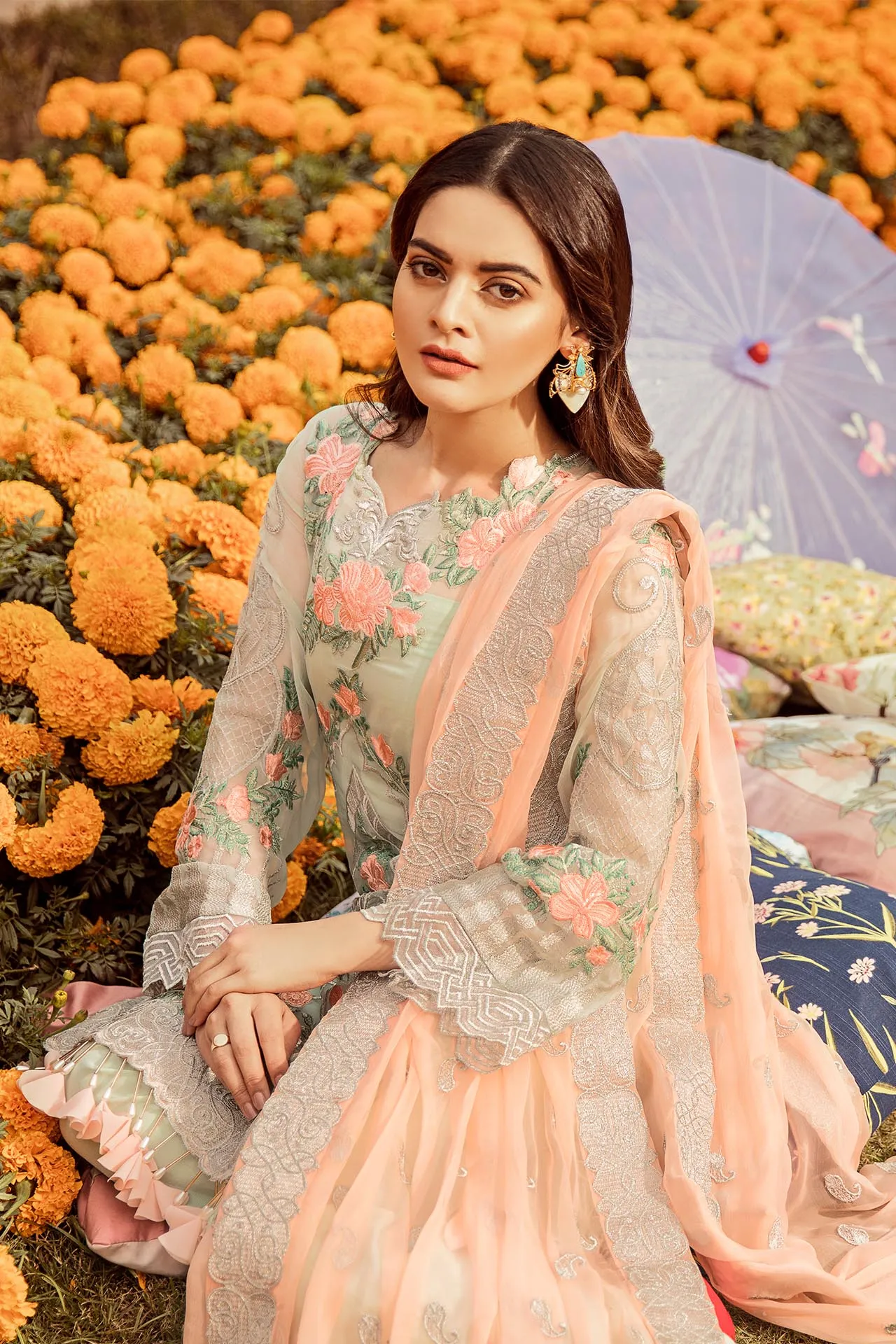 Imrozia Embroidered Chiffon Nostalgic Climax Collection 2019 – 04 - The Pastel Remix