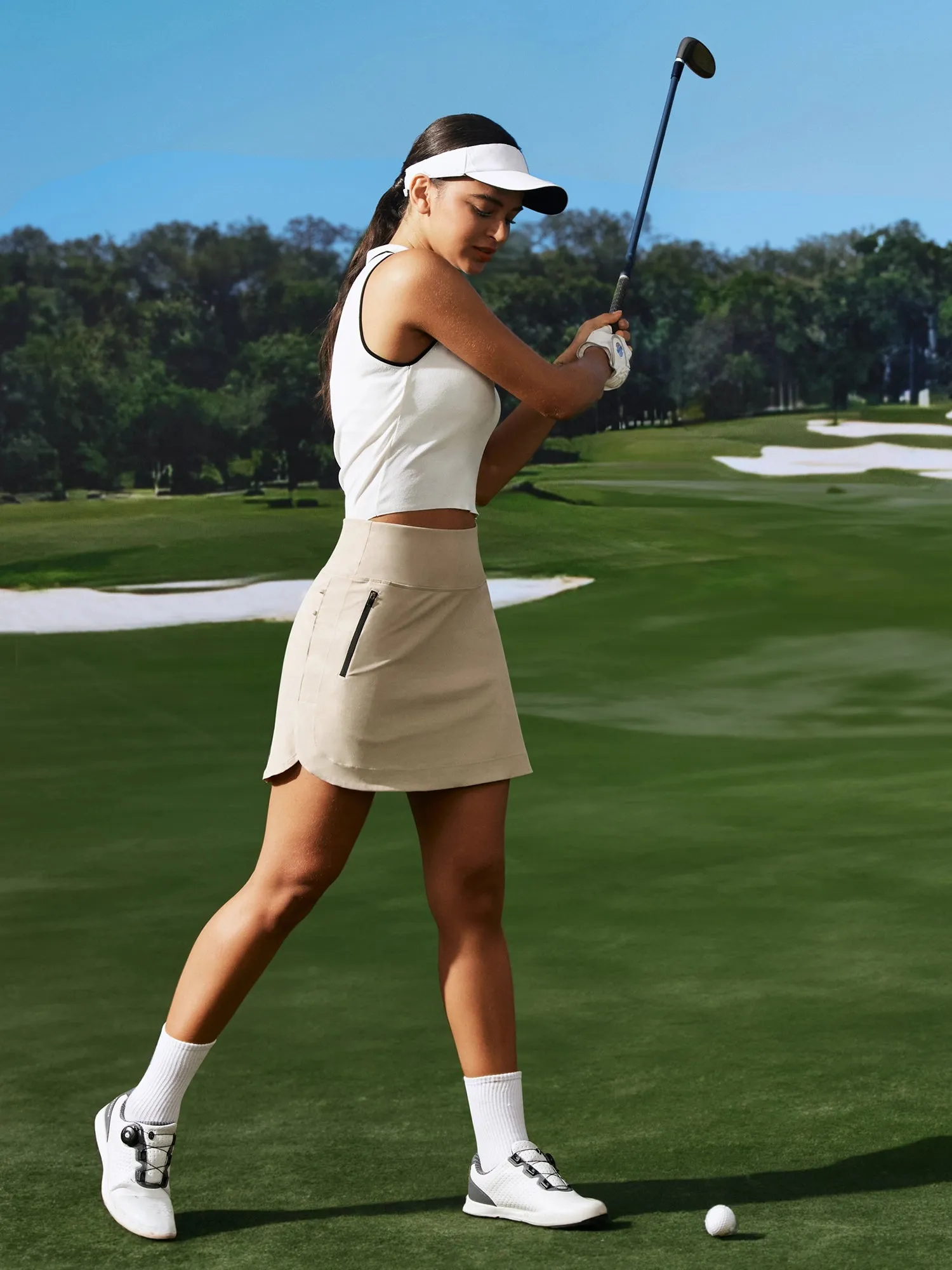 IUGA High Waist Golf Skirts With Pockets