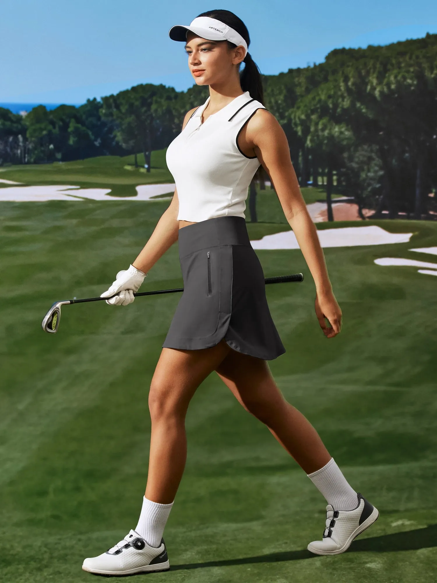 IUGA High Waist Golf Skirts With Pockets