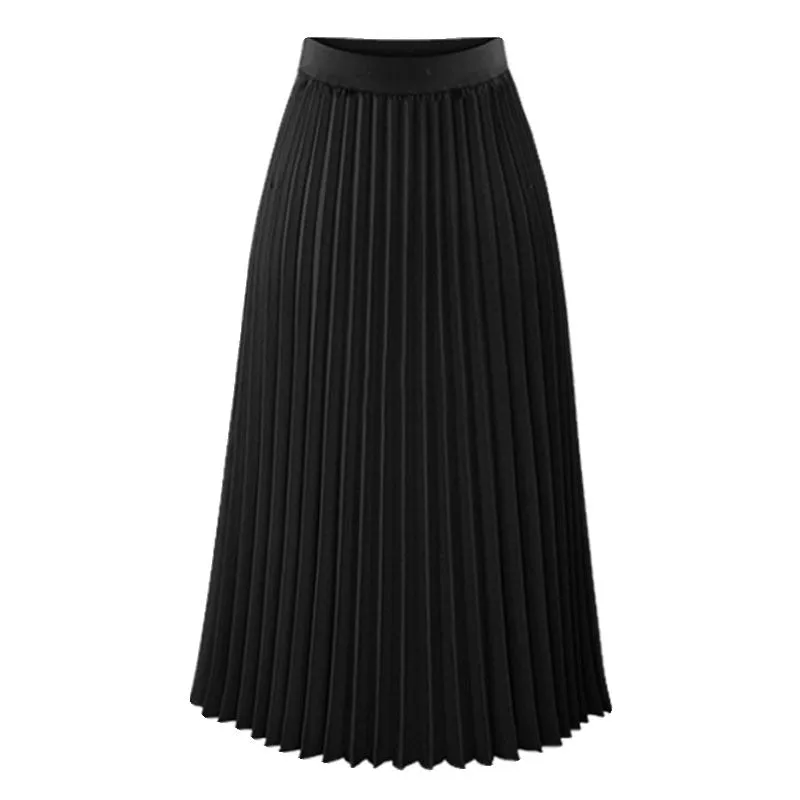 LionVII Women's Chiffon High Waist Pleated Skirts