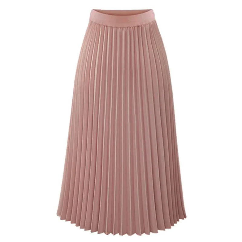 LionVII Women's Chiffon High Waist Pleated Skirts