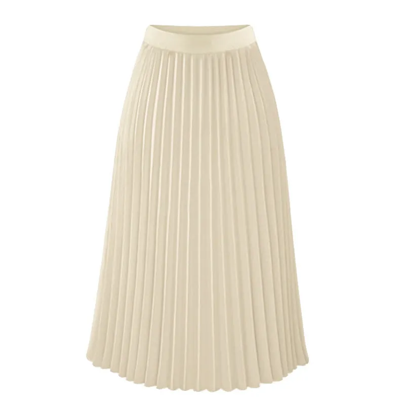 LionVII Women's Chiffon High Waist Pleated Skirts