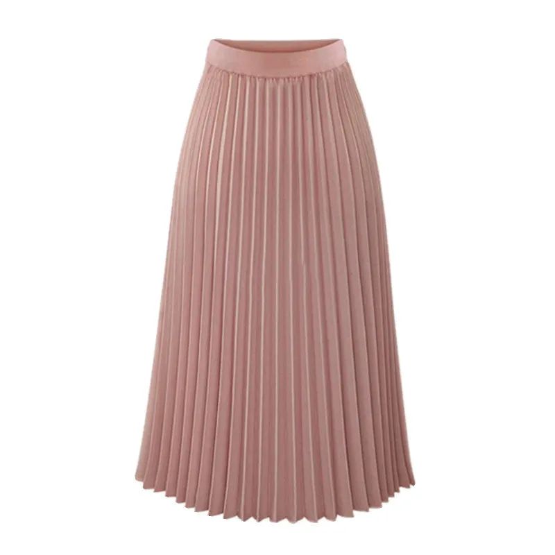 LionVII Women's Chiffon High Waist Pleated Skirts