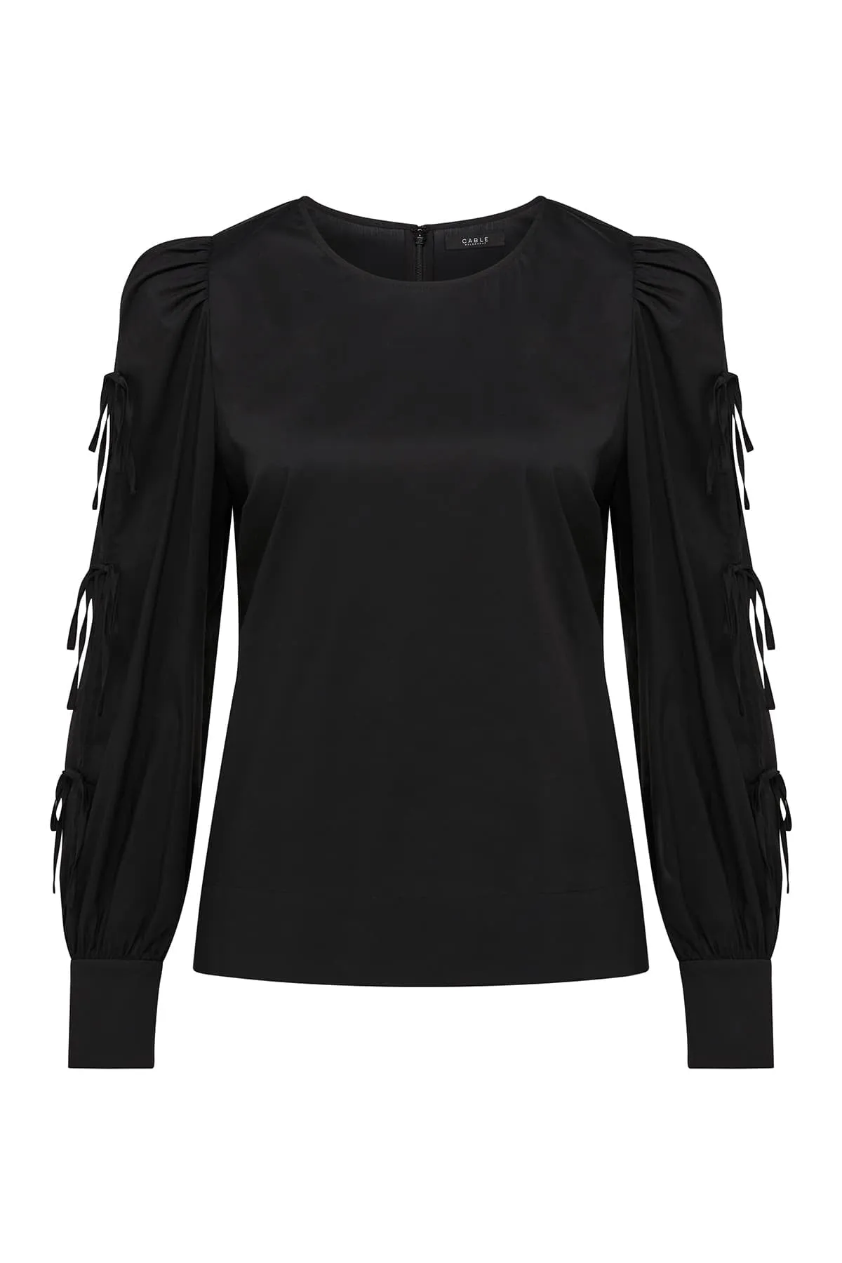 Madeline Bow Blouse - Black