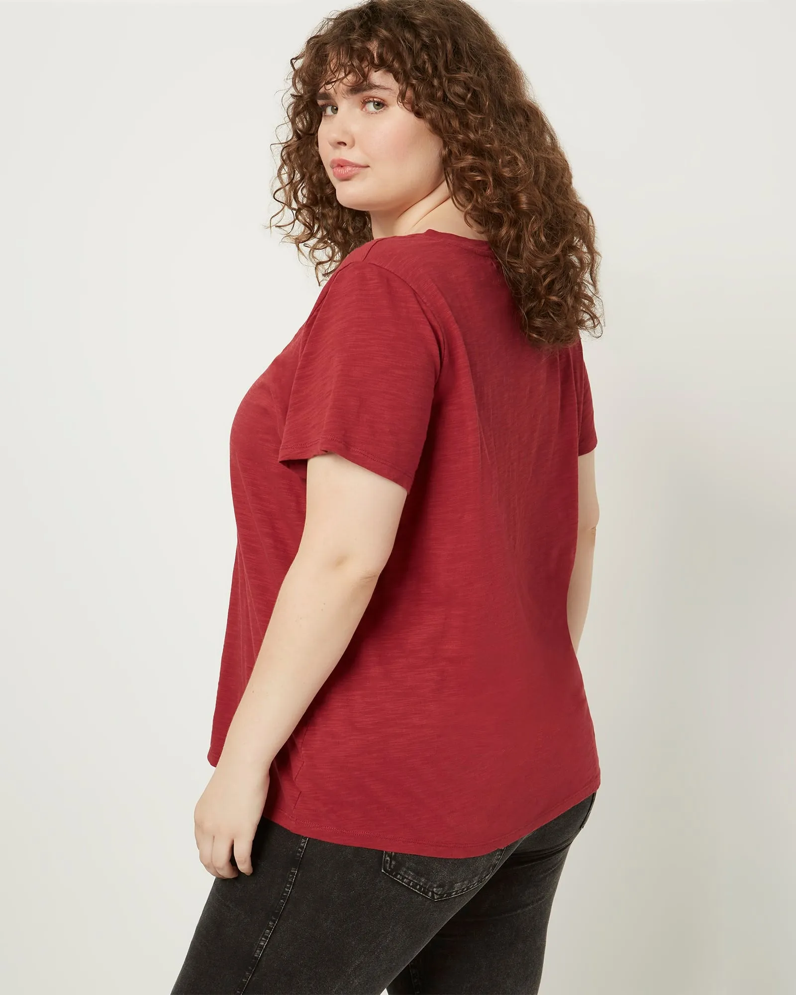 Michelle Soft Cotton Tee | Berry