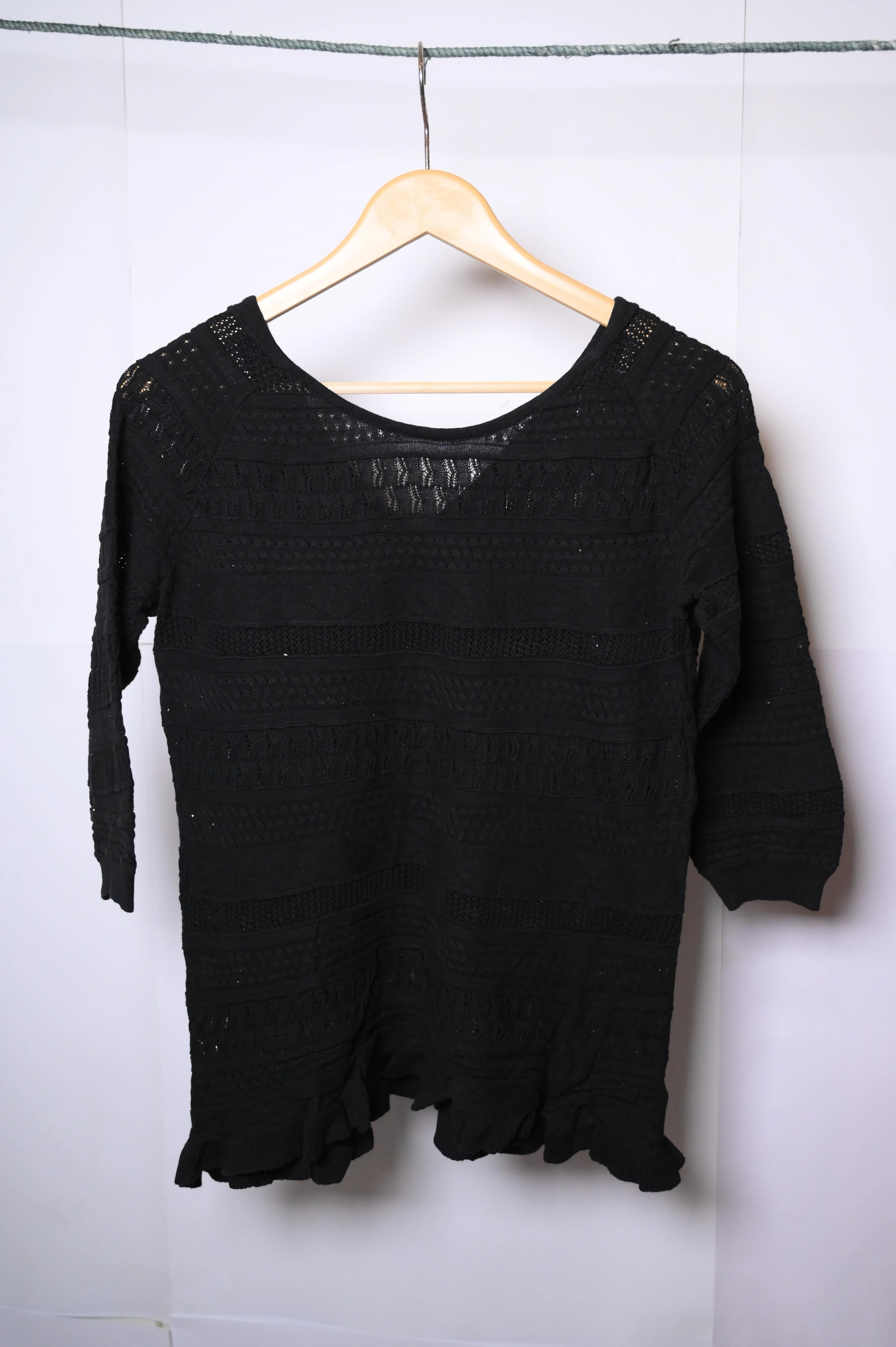 Next Black Lace Winter Blouse (Medium)