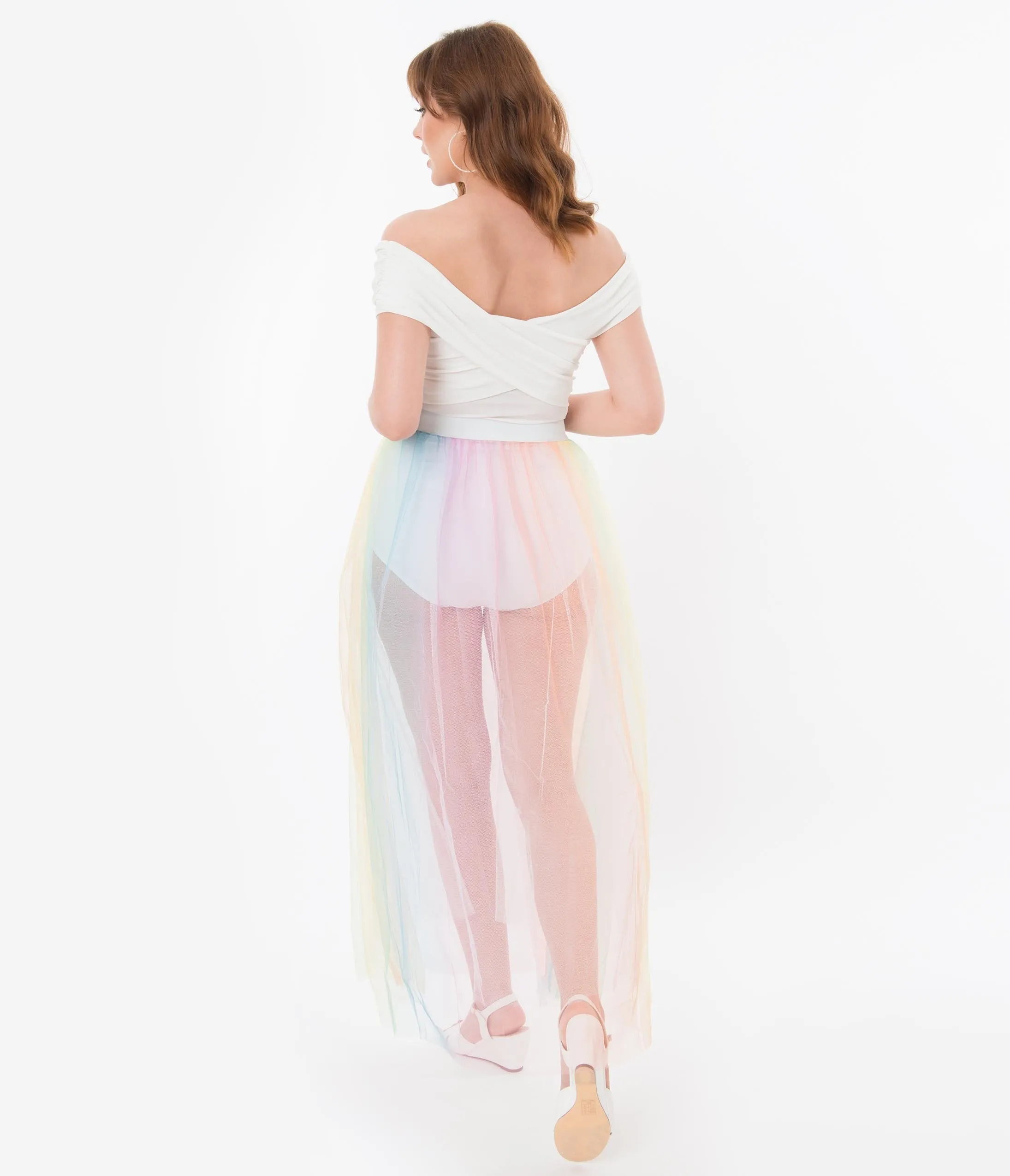 Pastel Rainbow Written In The Stars Tulle Long Skirt