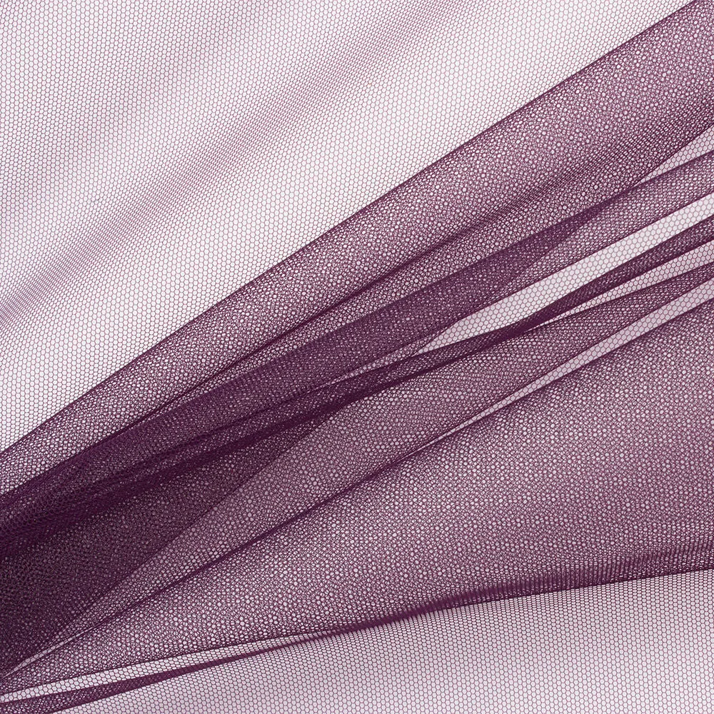 Plum Polyamide Tulle