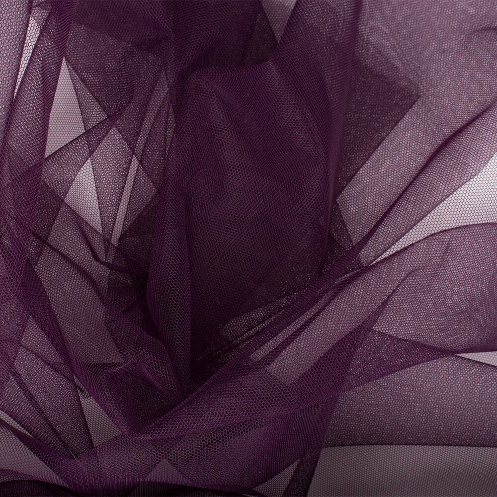 Plum Polyamide Tulle