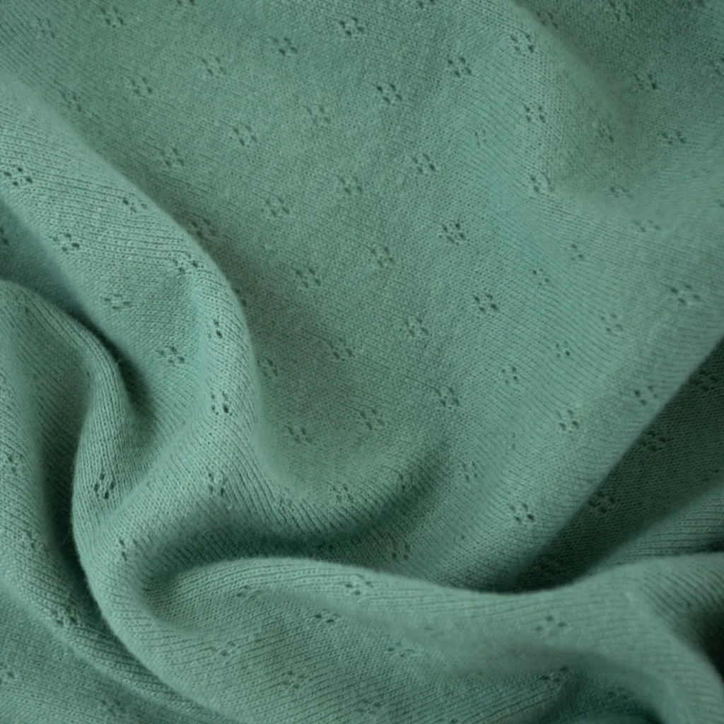 Pointelle Cotton Jersey - Spearmint