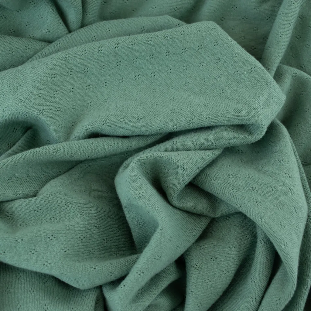 Pointelle Cotton Jersey - Spearmint