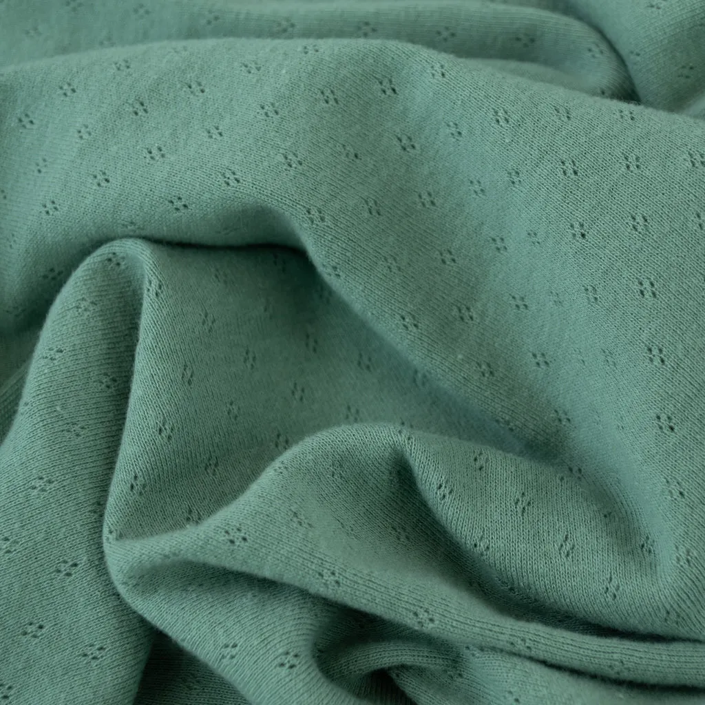 Pointelle Cotton Jersey - Spearmint