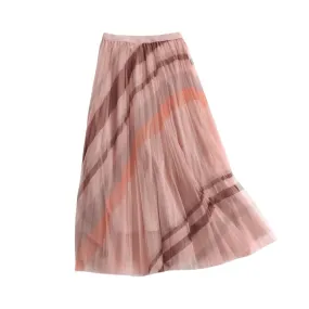 Pre Order:  Striped Pleated Tulle Skirt