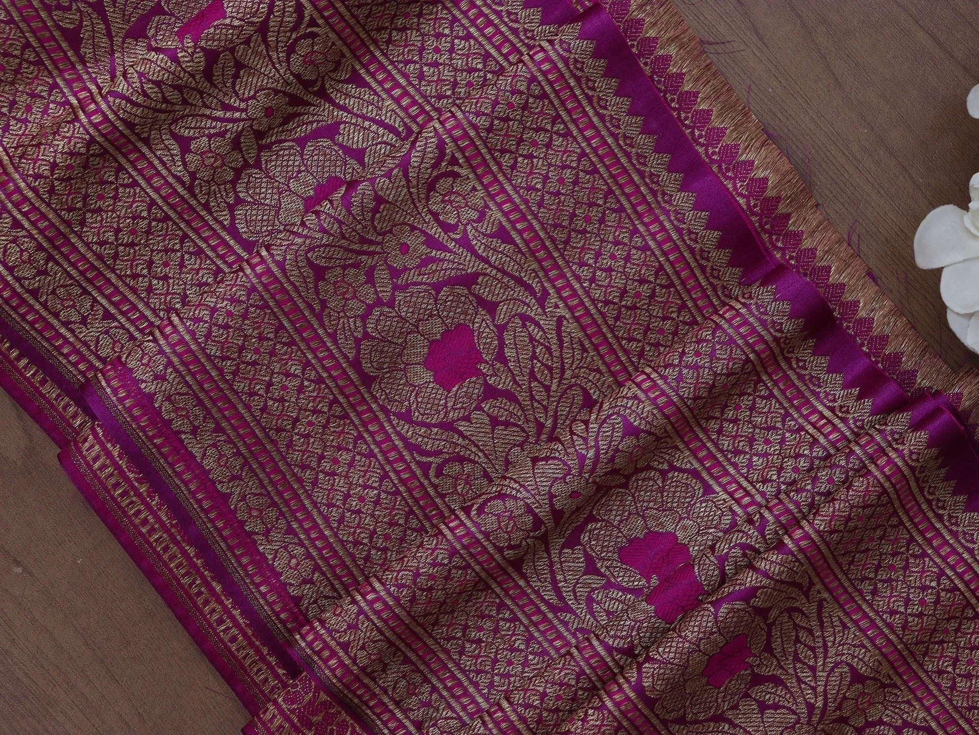 Purple Banarasi Silk Meenakari Lace ( 1 Mtr )