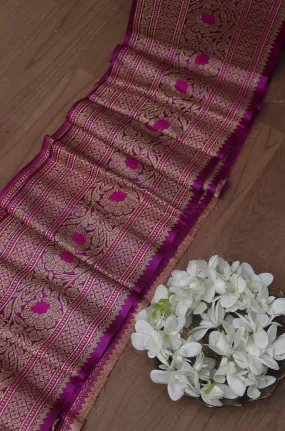 Purple Banarasi Silk Meenakari Lace ( 1 Mtr )