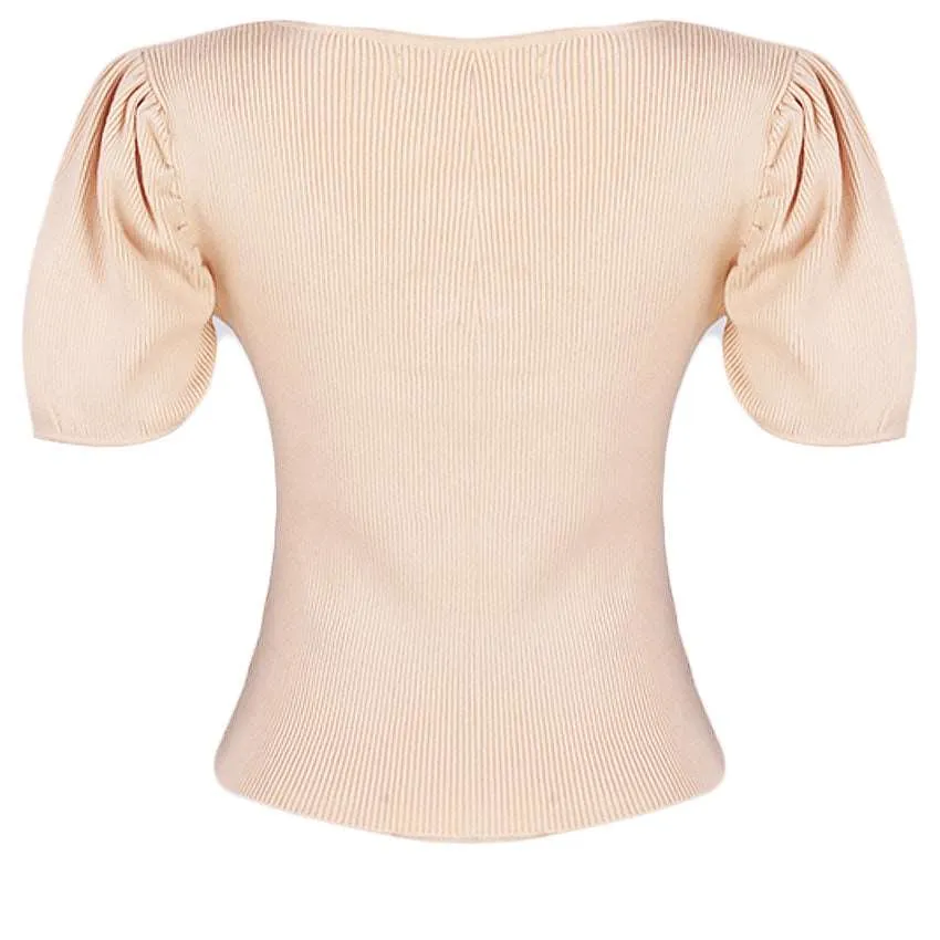 REDTAG Beige Formal Jersey Tops for Women