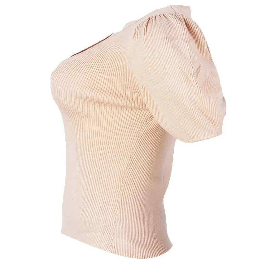 REDTAG Beige Formal Jersey Tops for Women