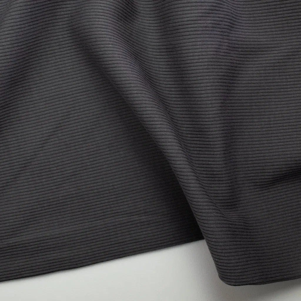 Ribbed Cotton Jersey - Steel Grey