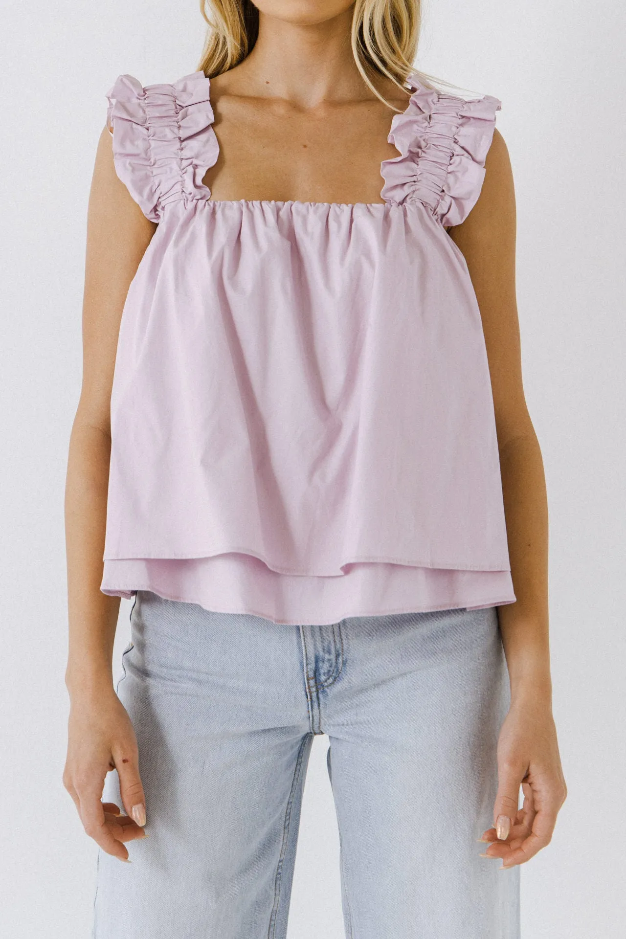 Ruffled Strap 2 Tiered Top