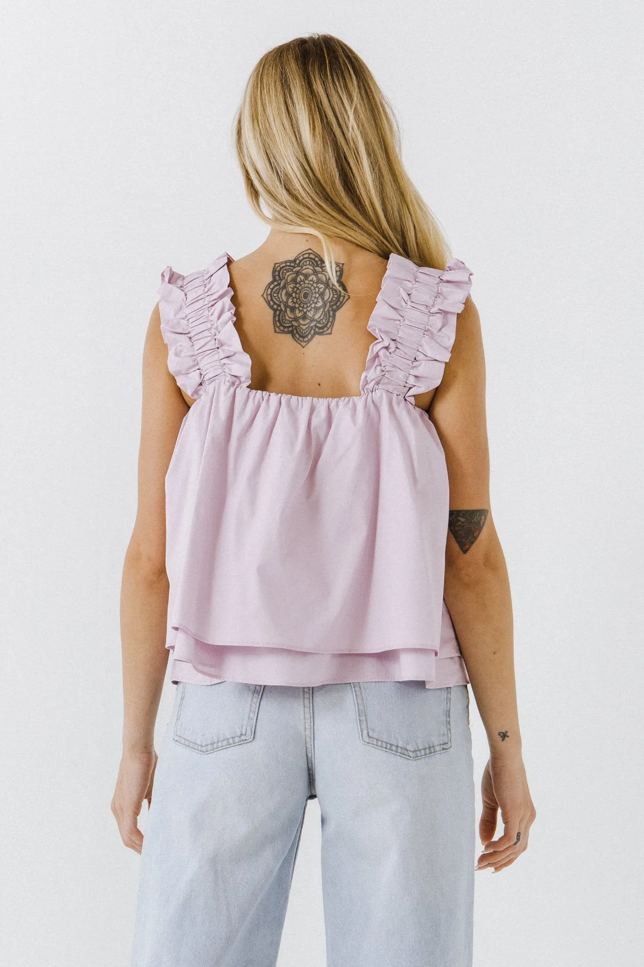 Ruffled Strap 2 Tiered Top