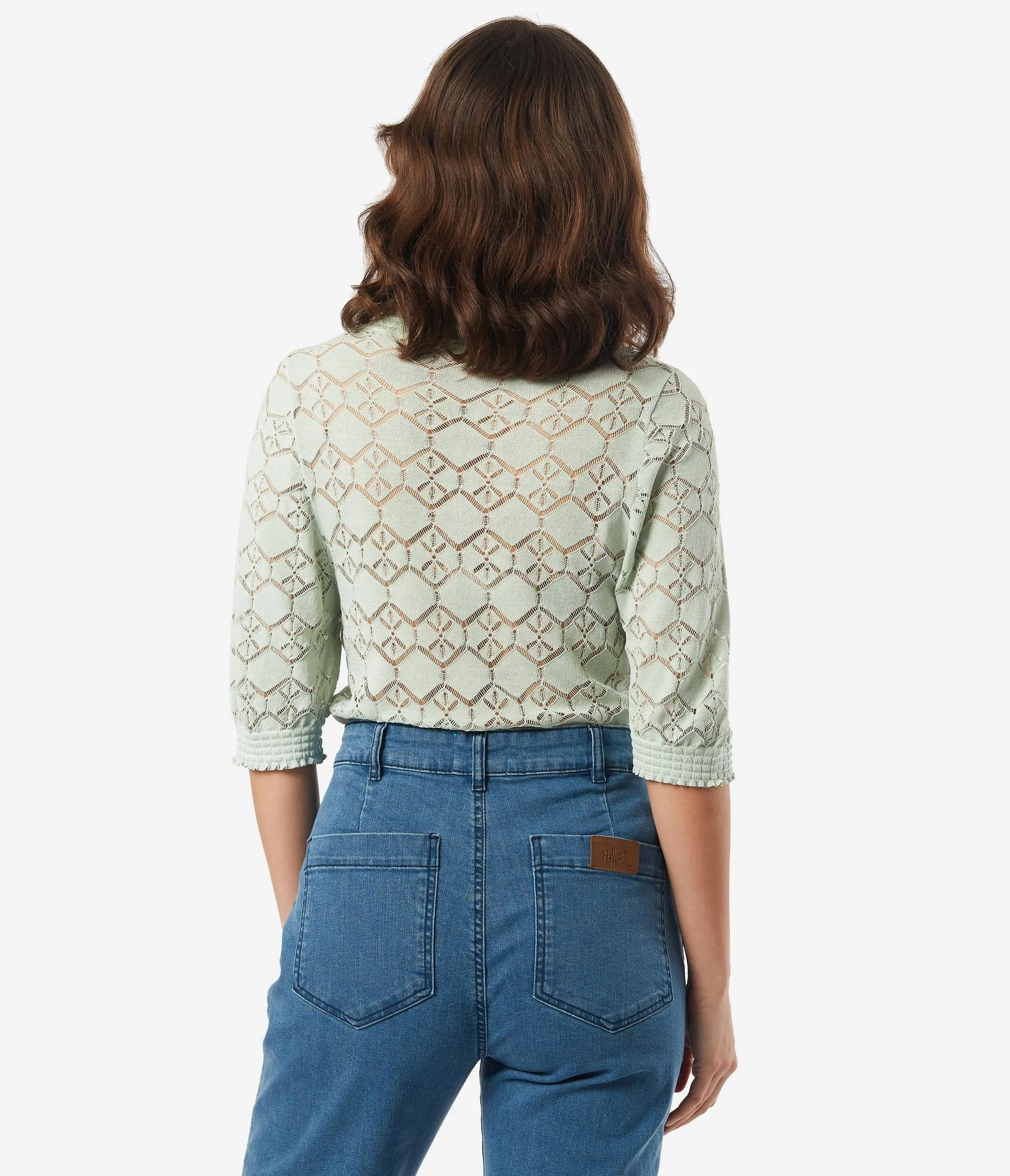 Sage Lace Crochet Blouse