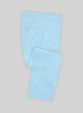 Scabal Pastel Blue Cotton Stretch Pants