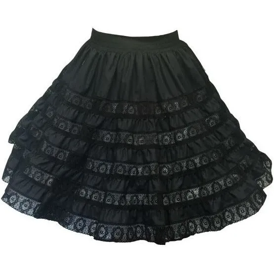 See Through 6 Tier Square Dance Skirt