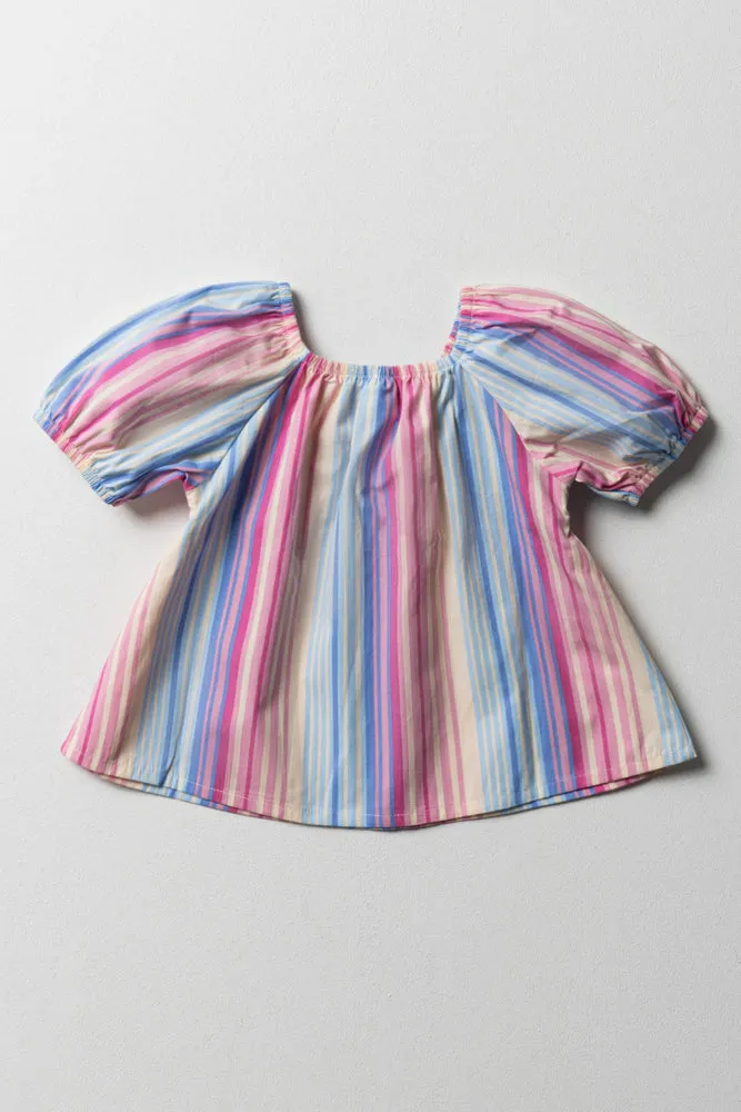 Stripe Bow Top Multi