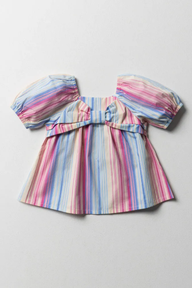 Stripe Bow Top Multi