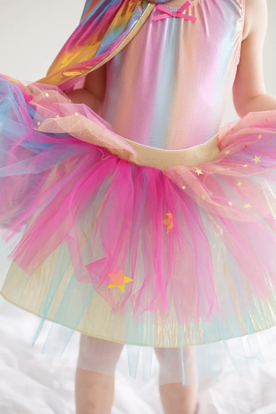 Super-Duper Tutu Cape & Mask in Pink & Gold