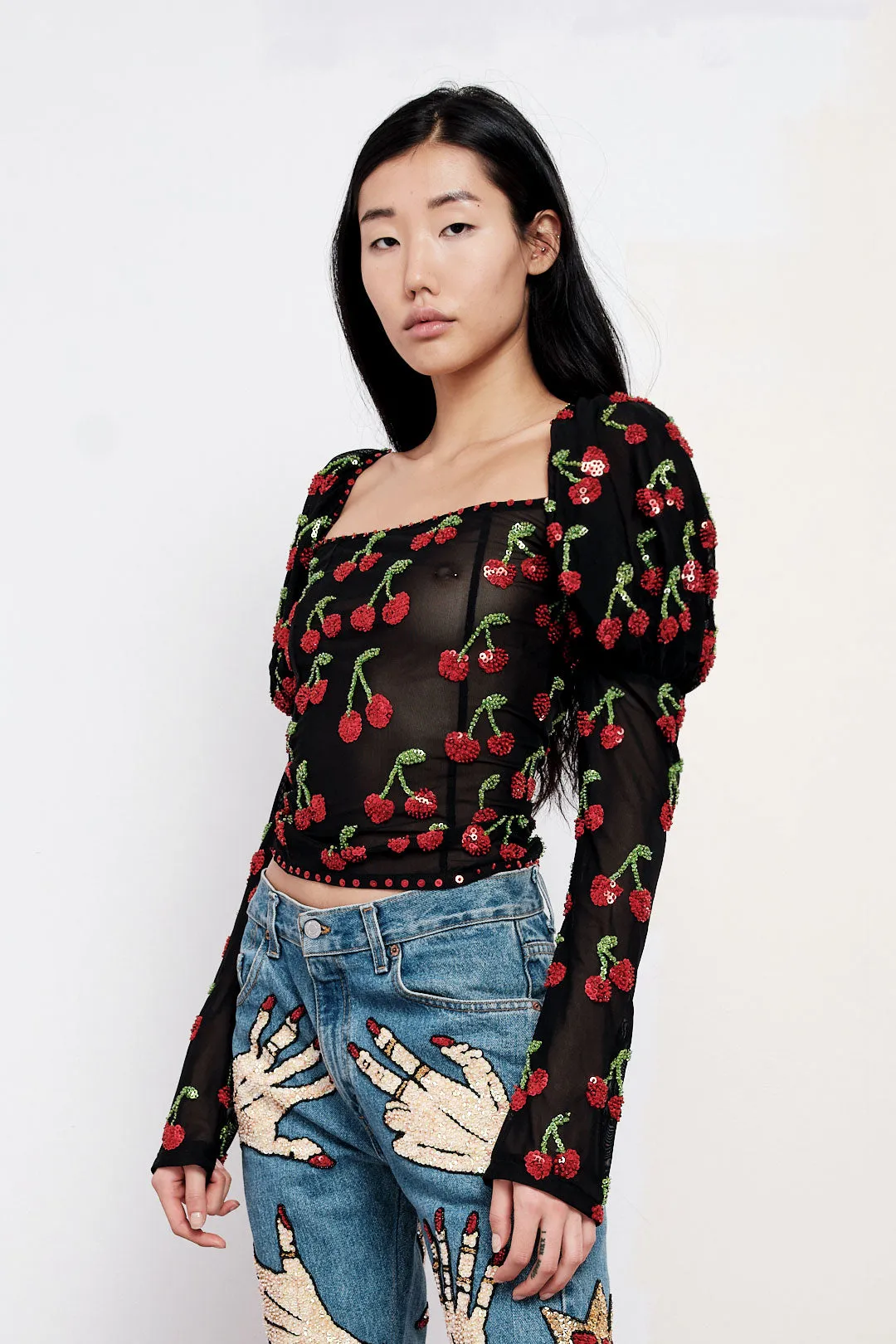 The Cherry On Top Puff Sleeve Top