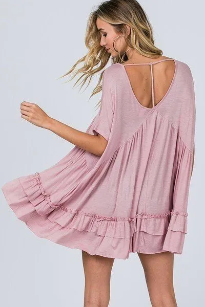 Tiered Ruffle Detail Relaxed Top