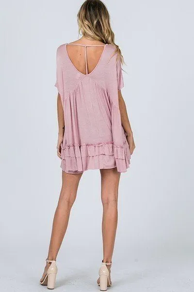 Tiered Ruffle Detail Relaxed Top