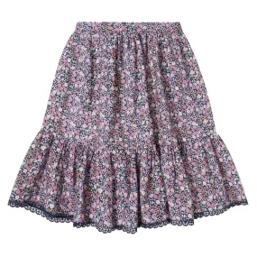 Tocoto Vintage Navy Floral Skirt