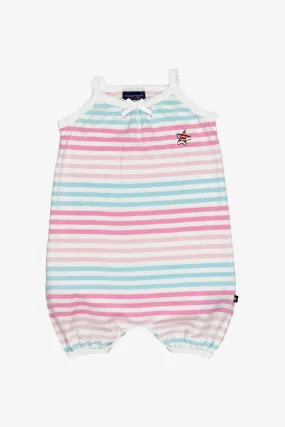 Toobydoo Striped Baby Girls Romper (Size 12/18M left)